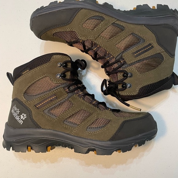 Men\'s Jack Wolfskin Outdoor Adventure Boots - Green Black SB-BG (Nov) main image 6